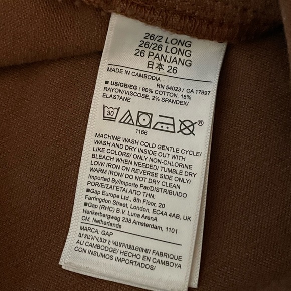 EUC Gap 70s high rise flare brown cords size 26L - Picture 7 of 11